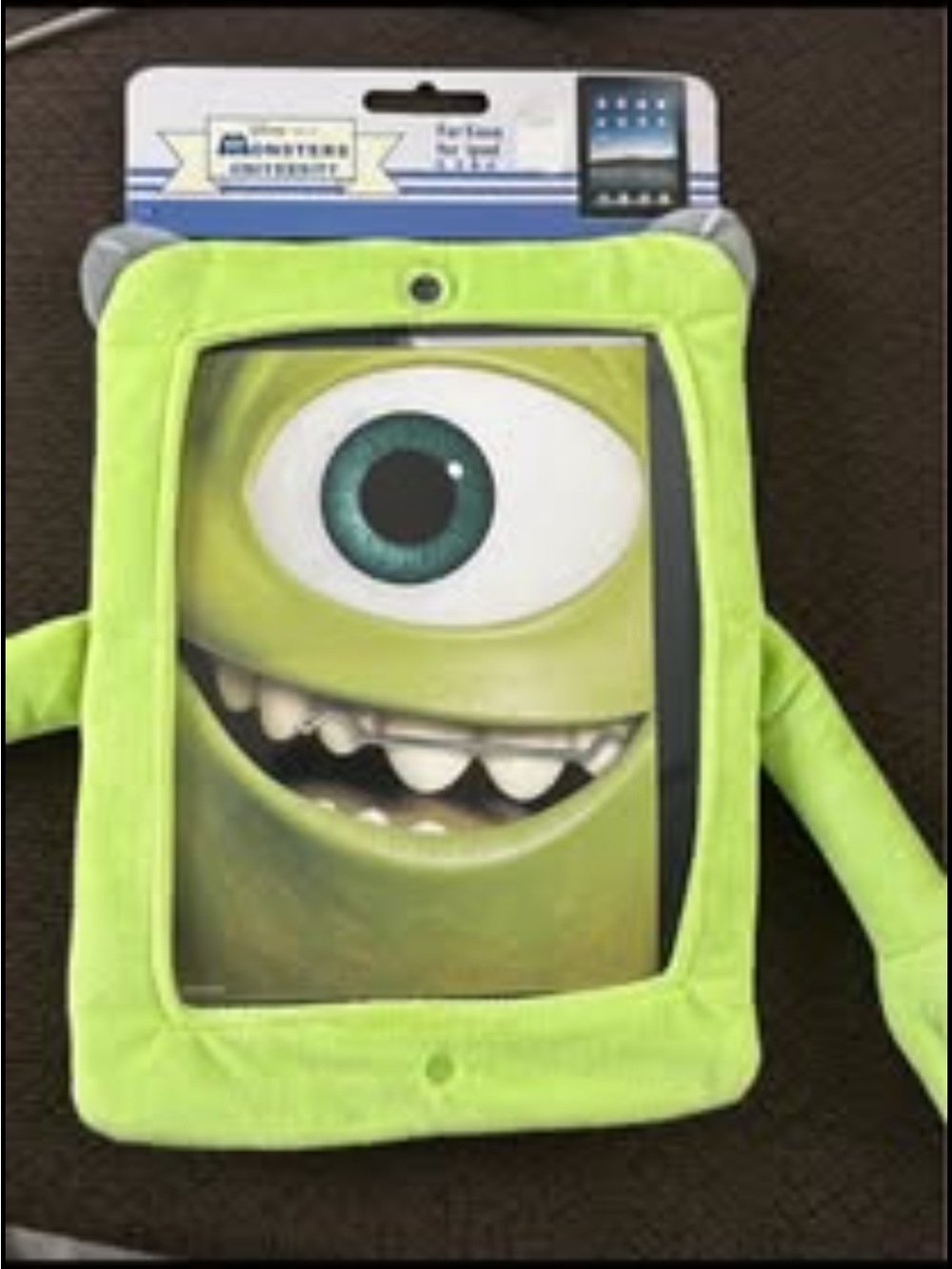 Kids Green Monster Tablet Case - Plush Protective Sleeve